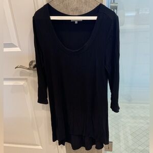 Joan Vass Elegant Black Hi-Low Tunic